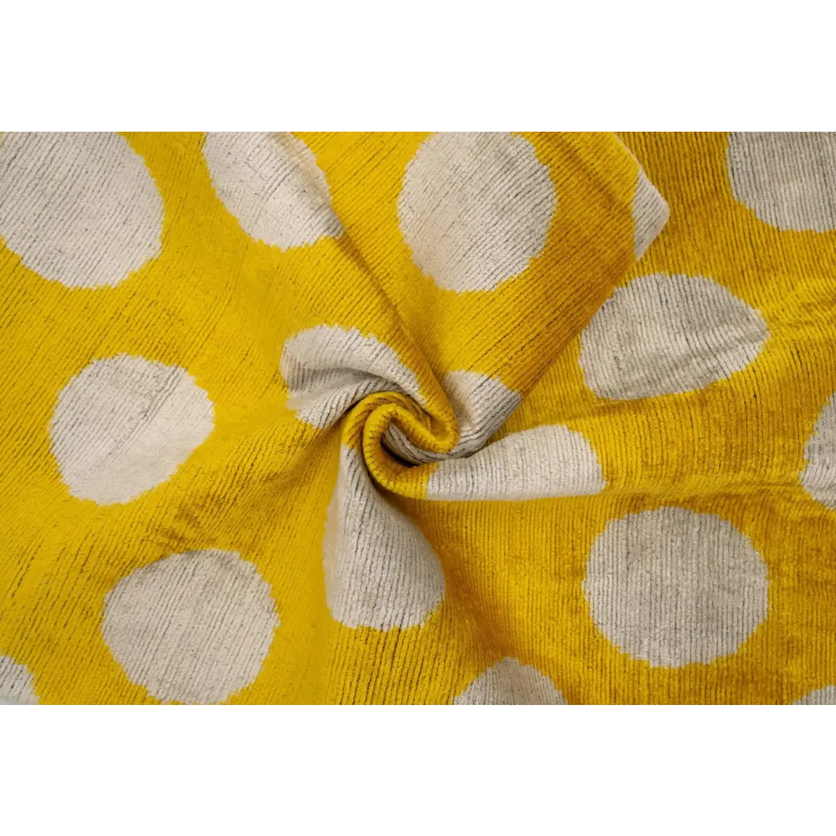 Handmade Yellow Polka Dot Throw Pillow - 16x24 inch Vegetable Dyed with Premium Down Feather Insert - Canvello