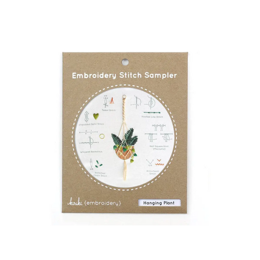 Hanging Plant - Embroidery Stitch Sampler - Kiriki Press
