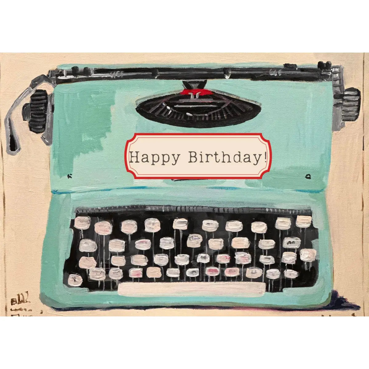 Birthday Greeting Card - Typewriter - Carpe Diem Papers