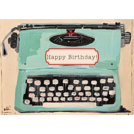 Birthday Greeting Card - Typewriter - Carpe Diem Papers