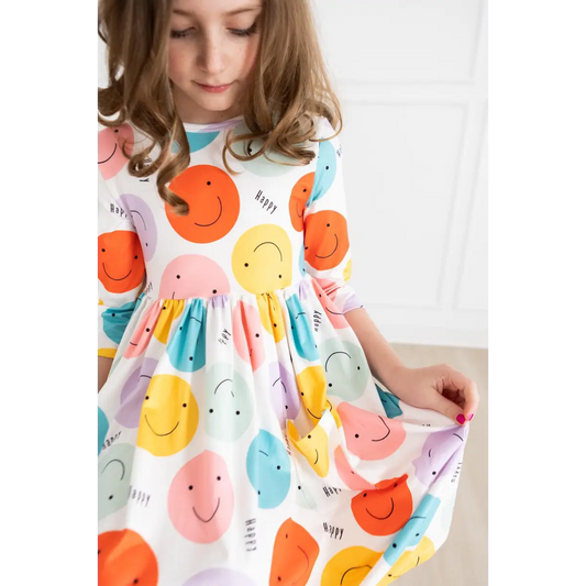 Pocket Twirl Dress - Happy Days Smiles - Mila & Rose ®