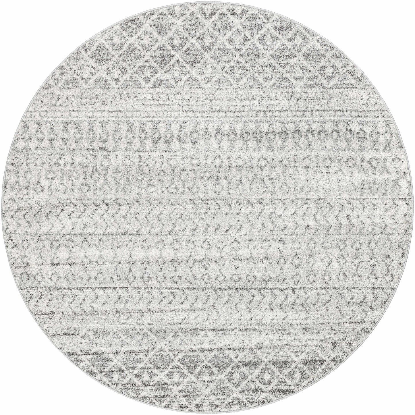 Constantin Gray Area Rug - 6’ Round - Boutique Rugs