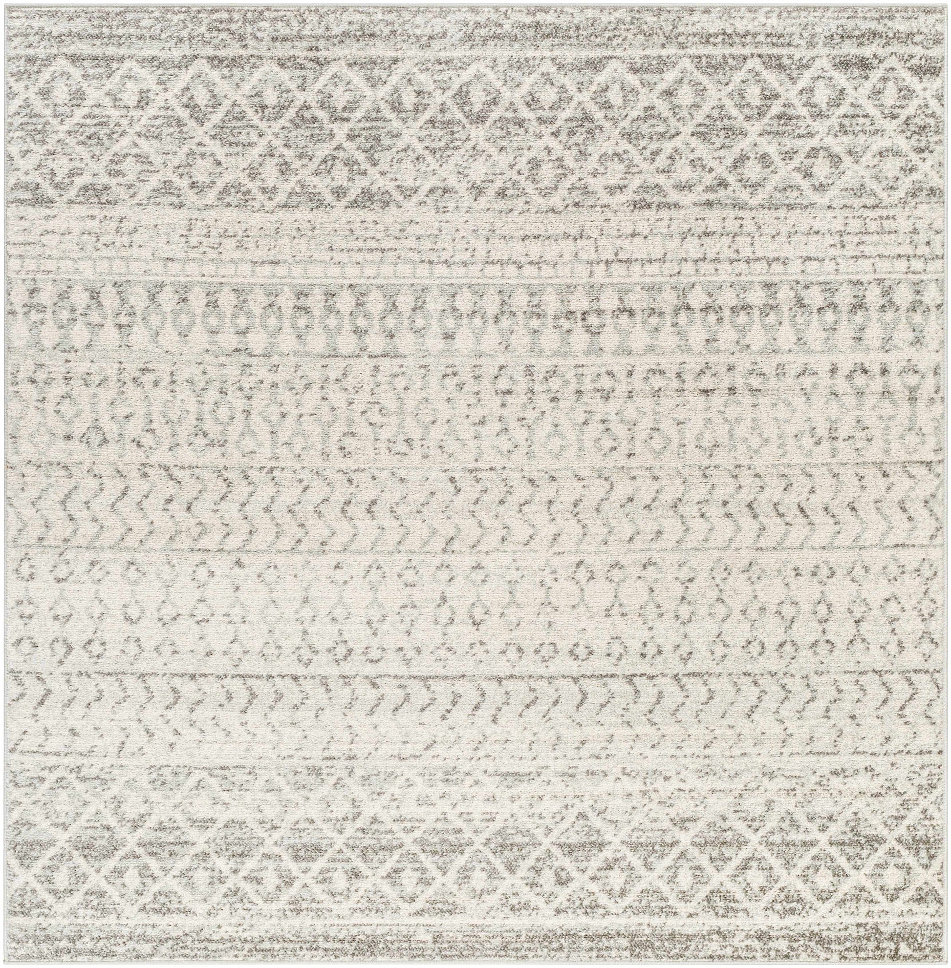 Constantin Gray Area Rug - 6’ Square - Boutique Rugs