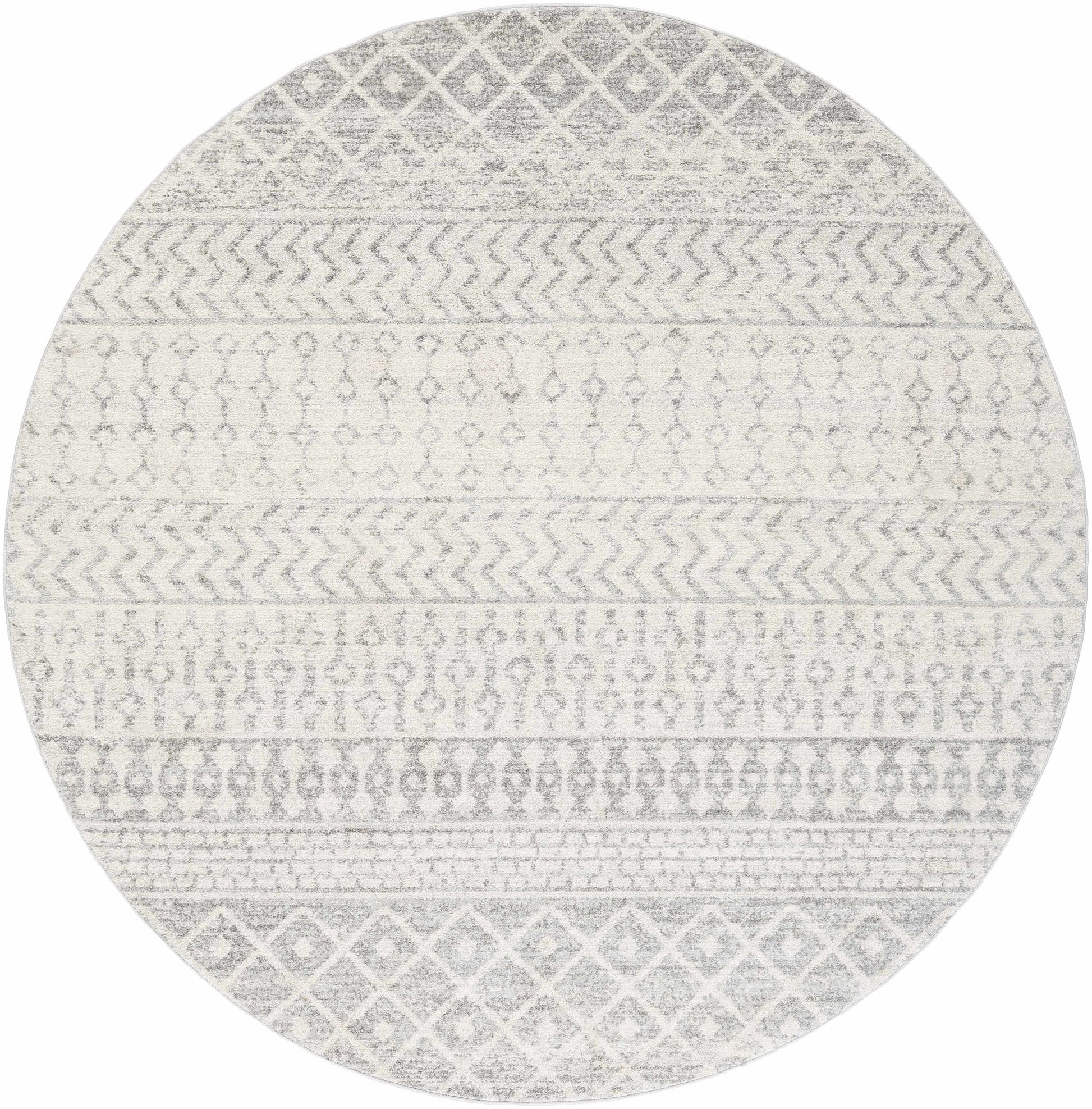 Constantin Gray Area Rug - 7’10’’ Round - Boutique Rugs