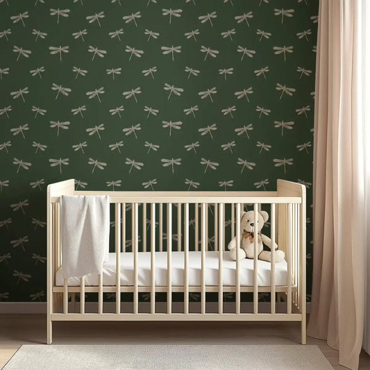 Harlan Wallpaper - Simple Dragonflies - by Melissa Dayton Art - Loomwell Home Goods