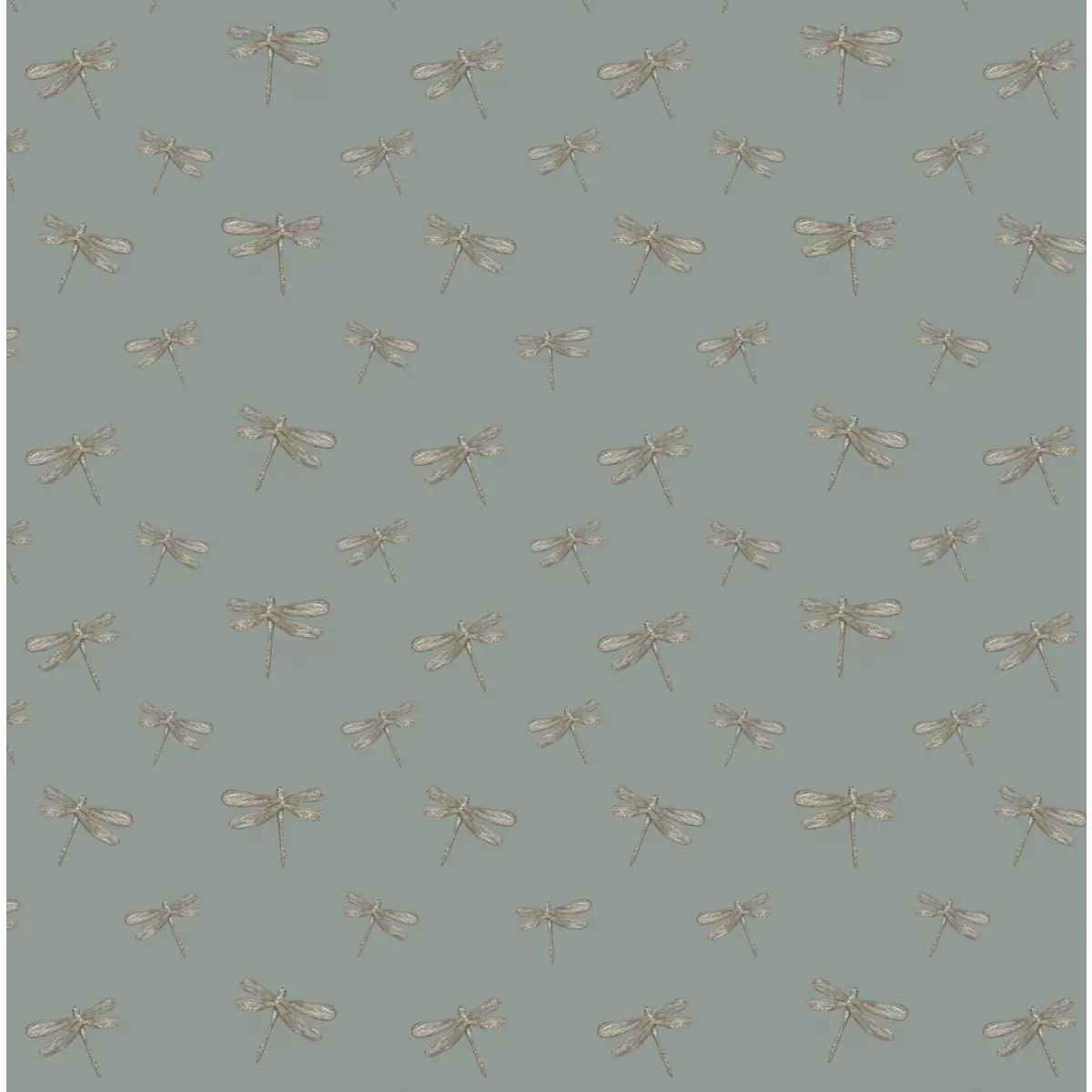 Harlan Wallpaper - Simple Dragonflies - by Melissa Dayton Art - Sample 1 foot by 1 foot / Blue - Loomwell Home Goods