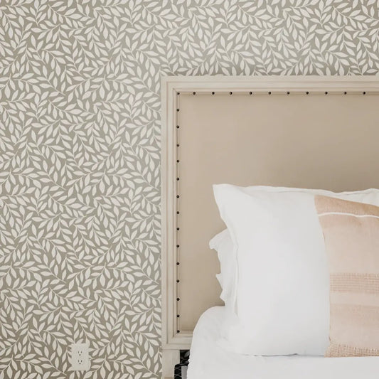 Harlow Wallpaper - Leaf Pattern - by Gooseberry Moon - Loomwell Home Goods