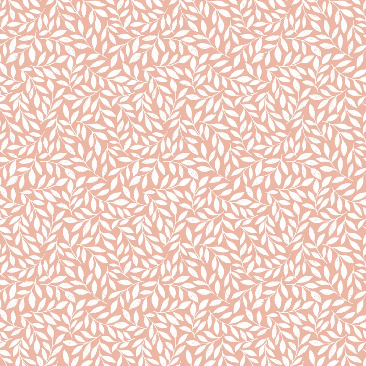 Harlow Wallpaper - Leaf Pattern - by Gooseberry Moon - Sample 1 foot by 1 foot / Pink - Loomwell Home Goods