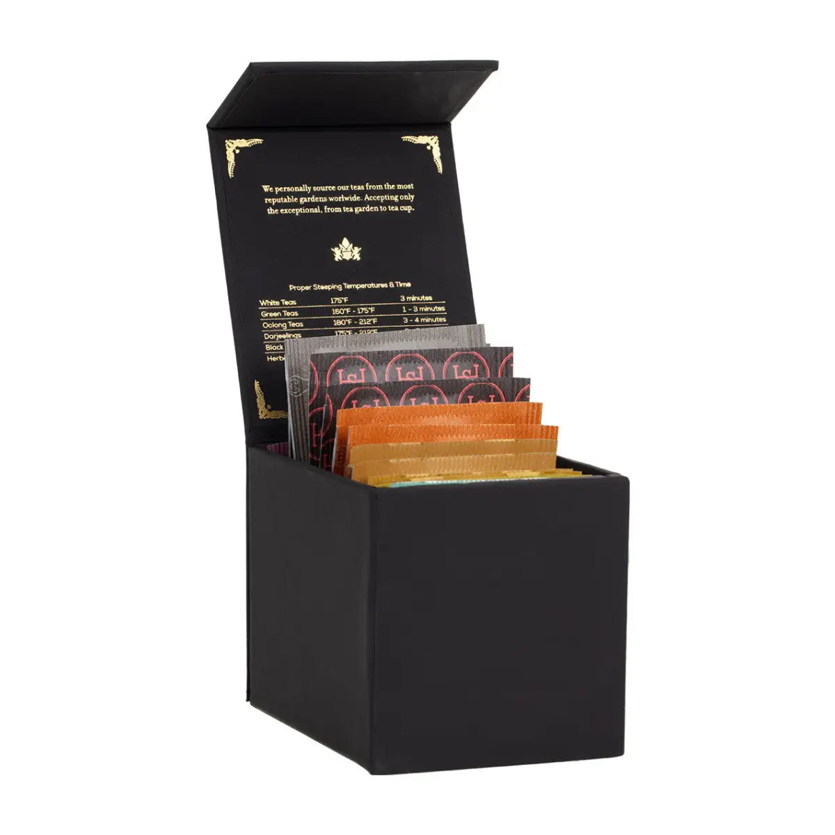 Harney Heritage – Herbal & Decaf Teabag Sampler Black Box - Teabags / Harney Heritage – Herbal & Decaf Teabag Sampler