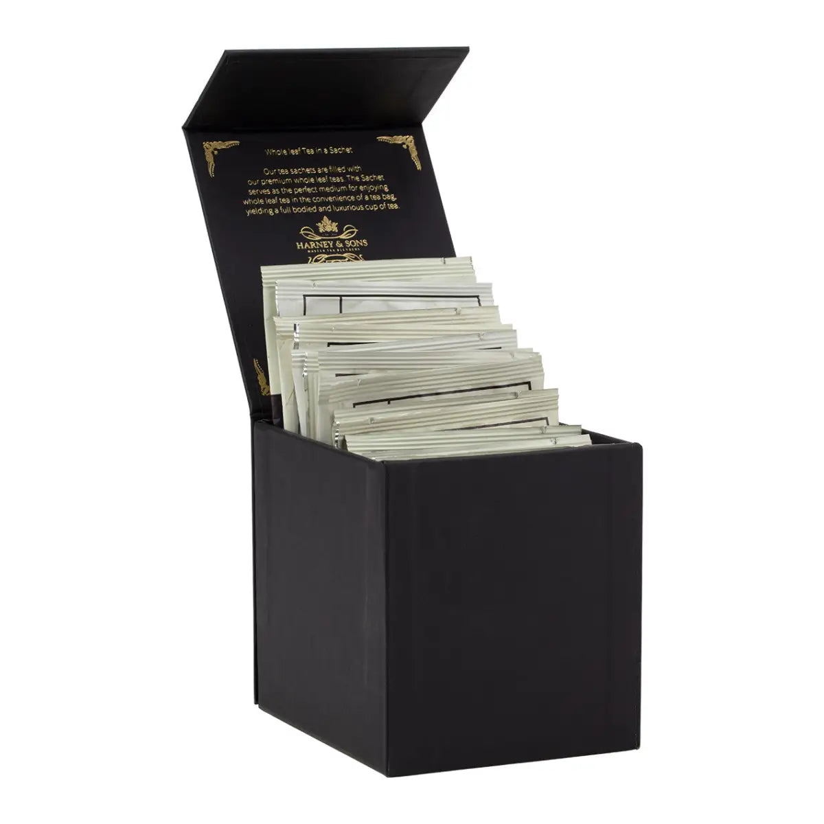 Harney Heritage – Wrapped Sachet Sampler Black Box - Sachets / Harney Heritage – Wrapped Sachet Sampler Black Box