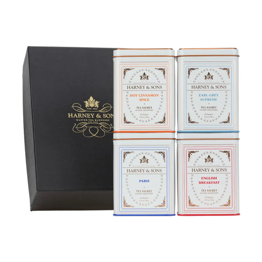 Harney & Sons Best Seller Sampler – Gift Box with Tins of 20 Count Sachets - Sachets / Harney & Sons Best Sellers Set