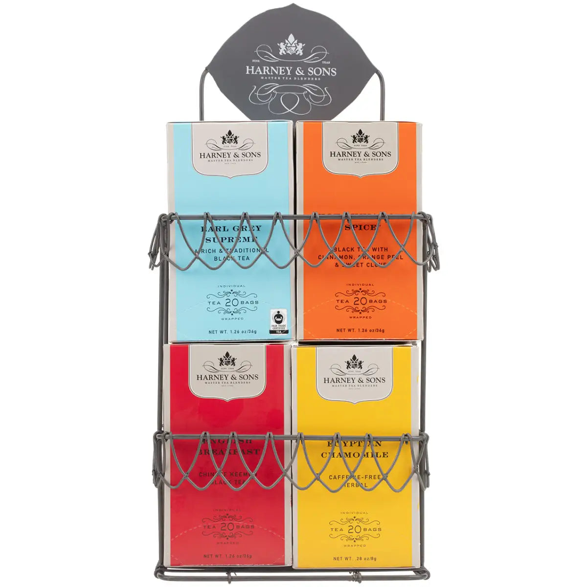 Harney & Sons Display Rack - Decorative Wire for 4 Premium Teabag Boxes - Display Rack - Decorative Wire - Harney &