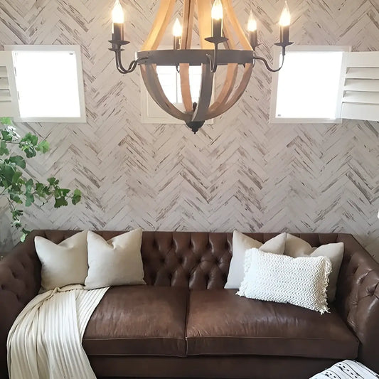 Harper Wallpaper - French Chevrons - Loomwell Home Goods