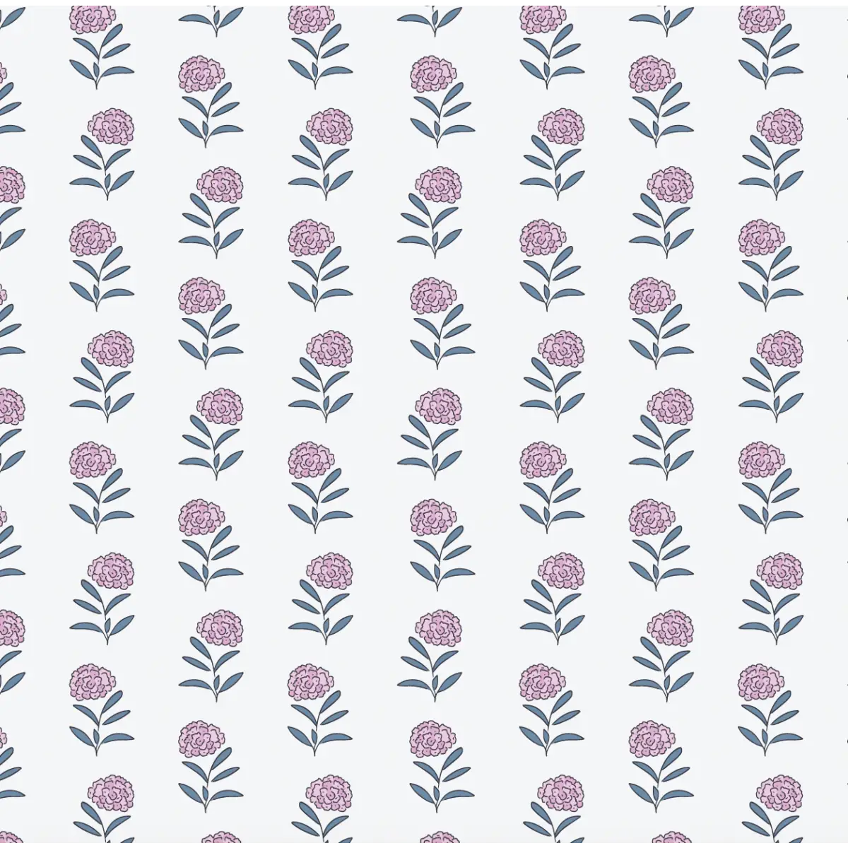 Harriet Wallpaper - Simple Hydrangea - by Samantha Dara - Sample 1 foot by 1 foot / Dark Pink - Loomwell Home Goods