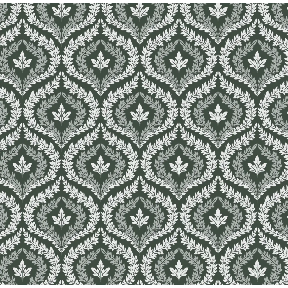 Harrison Wallpaper - Classic Geometric - by Lisee Ree - Sample 1 foot by 1 foot / Hunter - Loomwell Home Goods