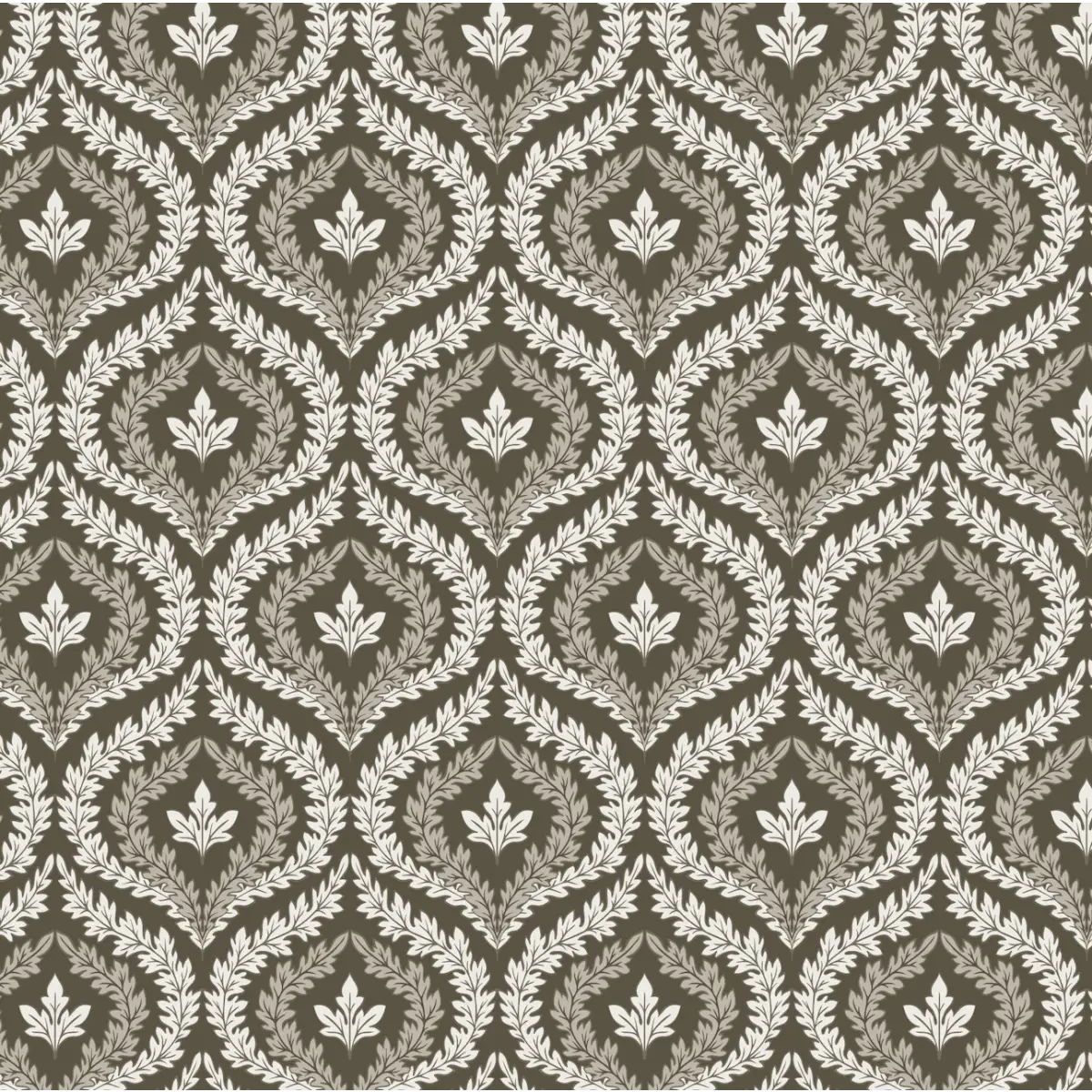 Harrison Wallpaper - Classic Geometric - by Lisee Ree - Sample 1 foot by 1 foot / Moccha - Loomwell Home Goods