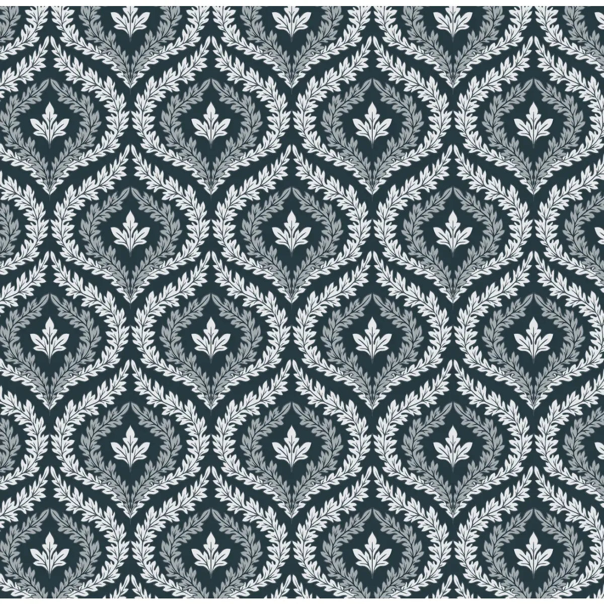 Harrison Wallpaper - Classic Geometric - by Lisee Ree - Sample 1 foot by 1 foot / Navy - Loomwell Home Goods