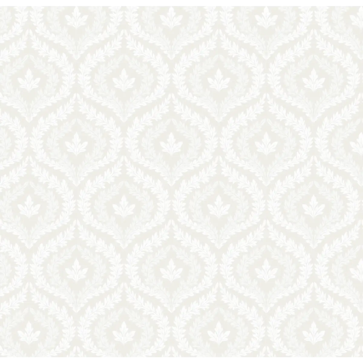Harrison Wallpaper - Classic Geometric - by Lisee Ree - Sample 1 foot by 1 foot / Snow - Loomwell Home Goods