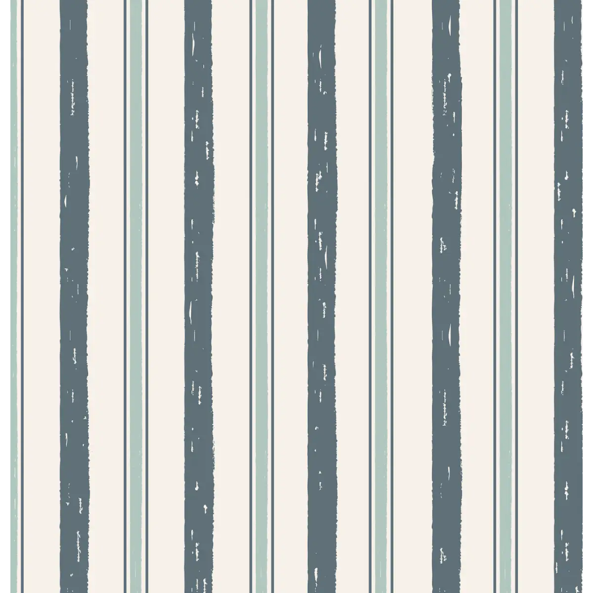 Harvey Wallpaper - Classic Stripe - by Kim Hallquist Designs - Sample 1 foot by 1 foot / Blue - Loomwell Home Goods