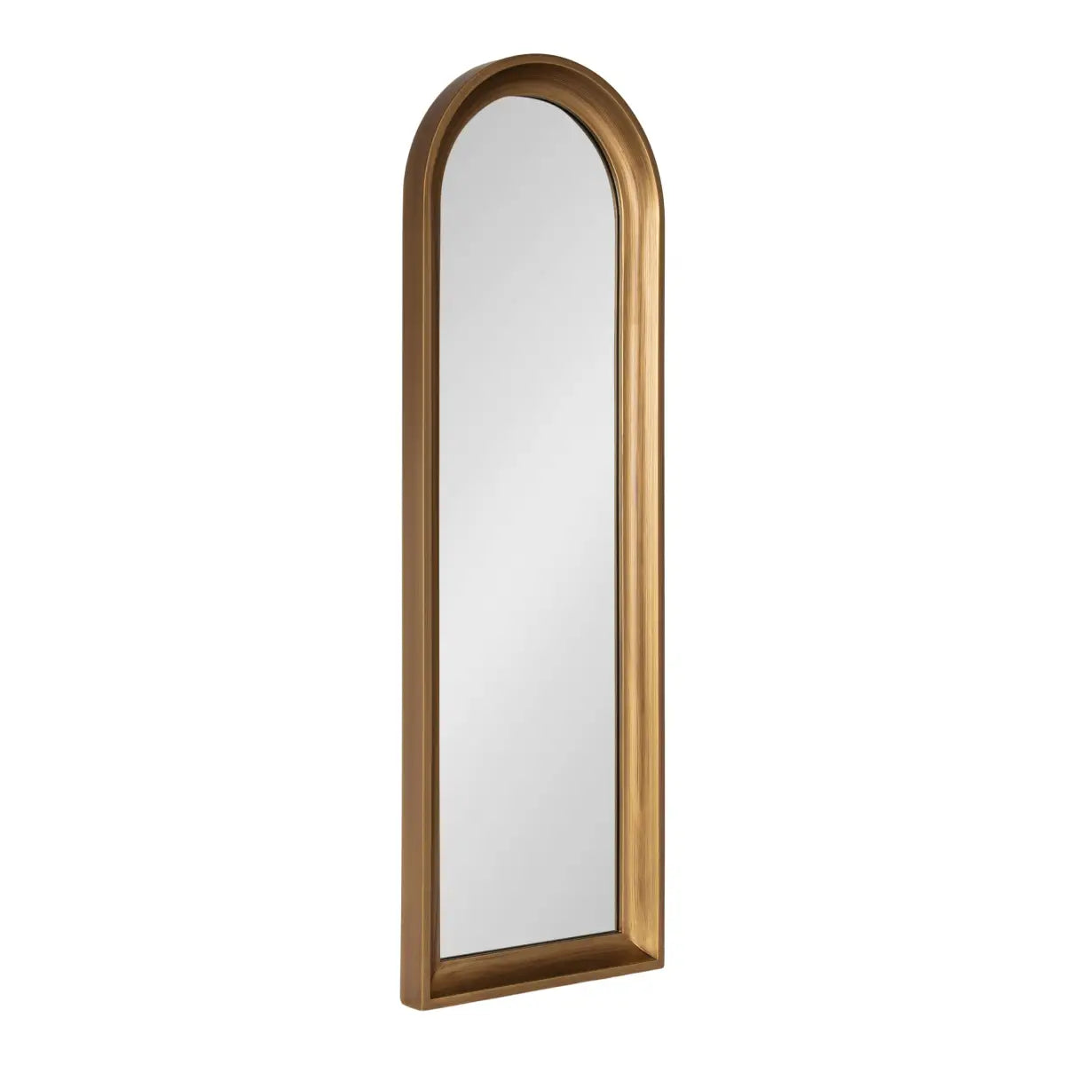 Hatherleigh Arch Wood Wall Mirror - Gold / 12x36 - kateandlaurel