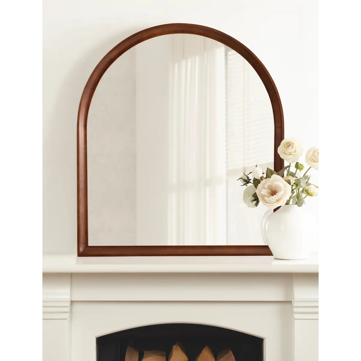 Hatherleigh Arch Wood Wall Mirror - kateandlaurel