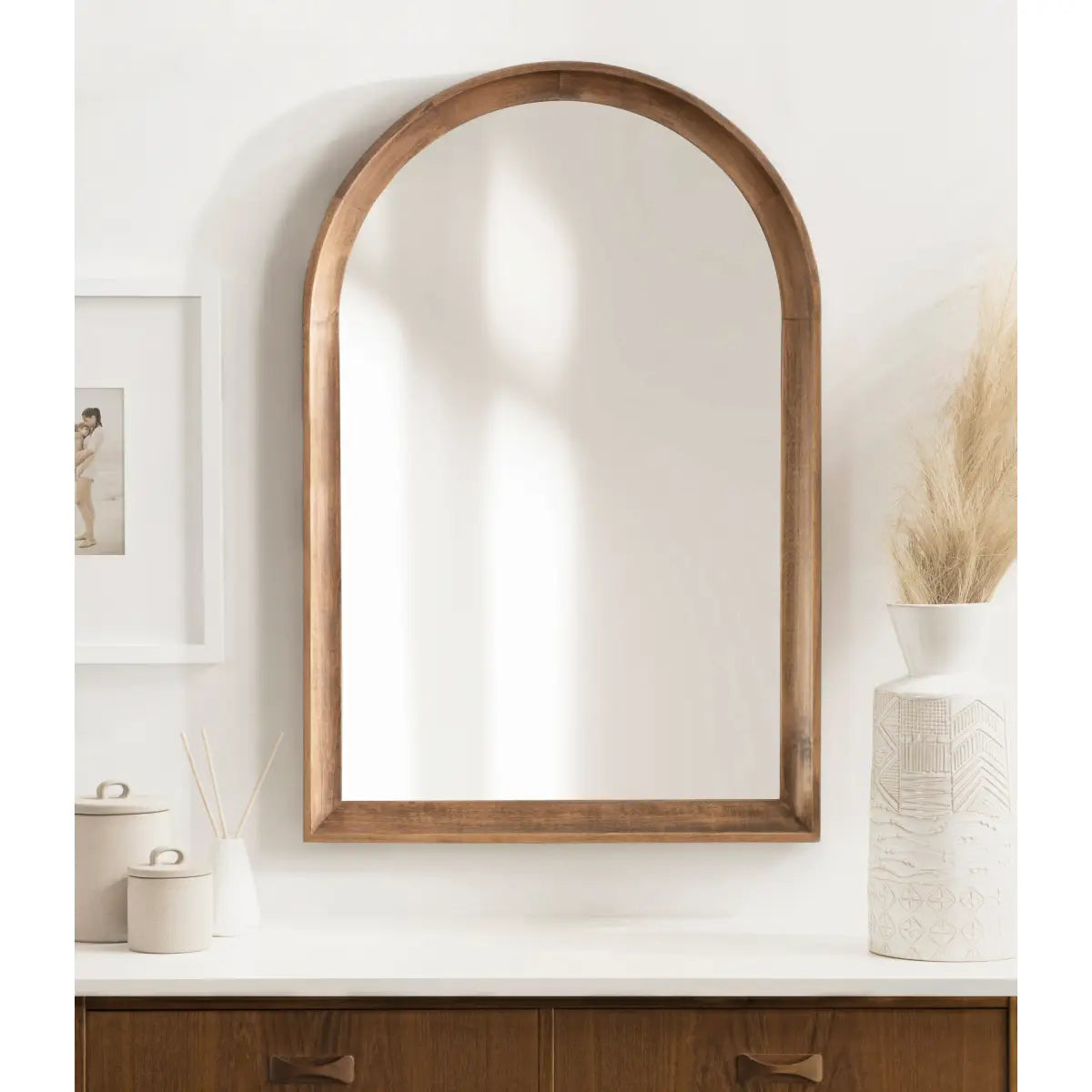 Hatherleigh Arch Wood Wall Mirror - kateandlaurel