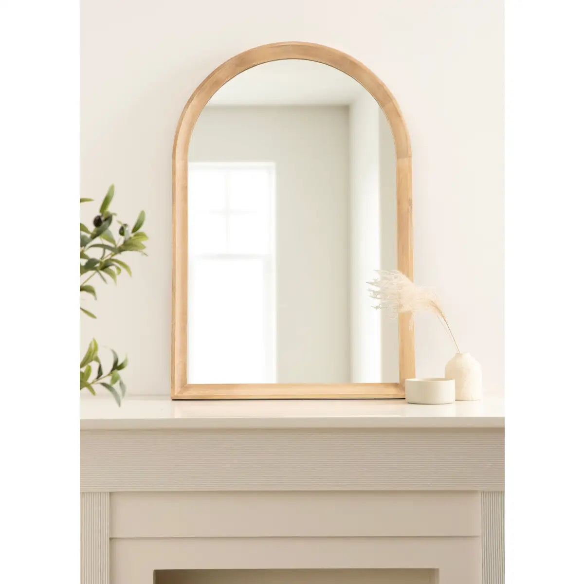Hatherleigh Arch Wood Wall Mirror - kateandlaurel