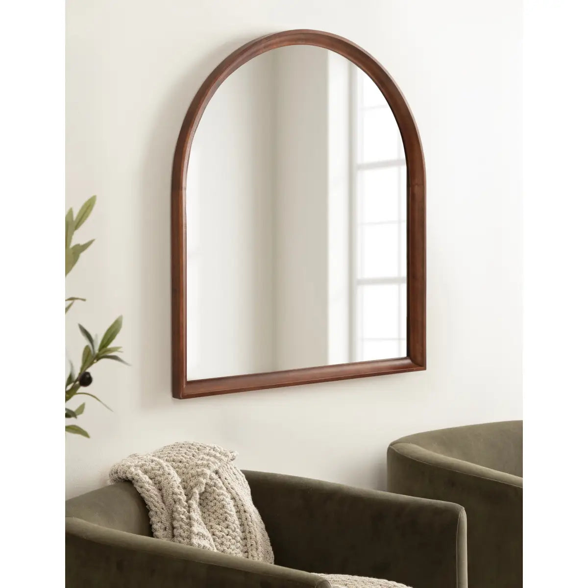 Hatherleigh Arch Wood Wall Mirror - kateandlaurel