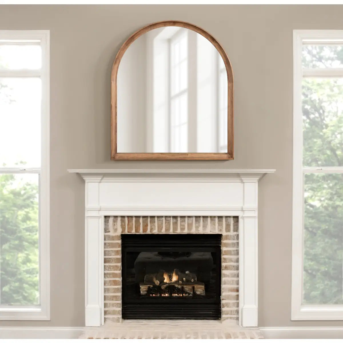 Hatherleigh Arch Wood Wall Mirror - kateandlaurel