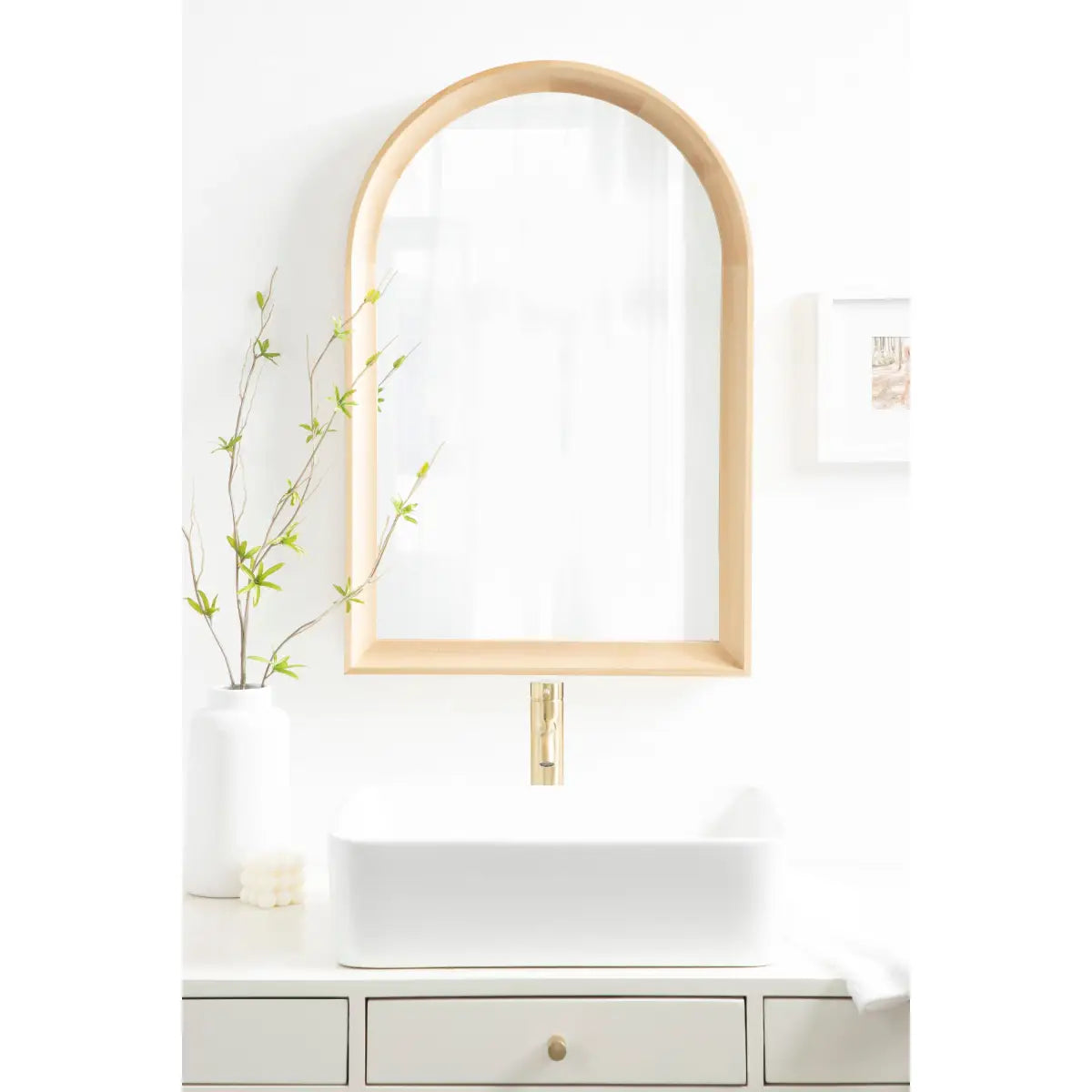 Hatherleigh Arch Wood Wall Mirror - kateandlaurel