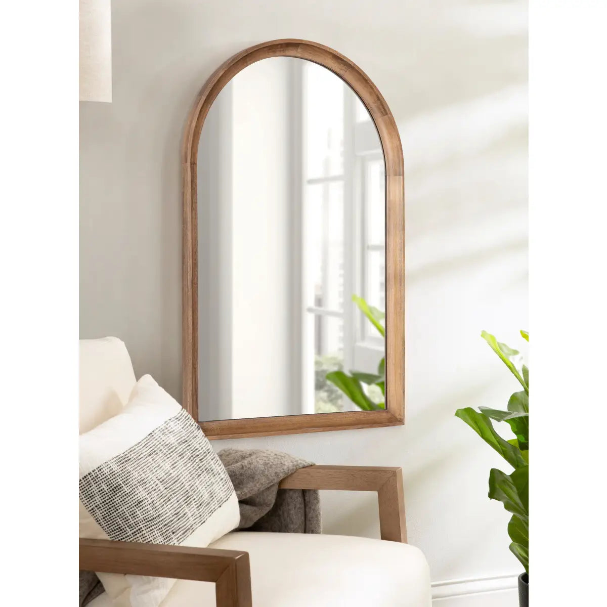 Hatherleigh Arch Wood Wall Mirror - kateandlaurel
