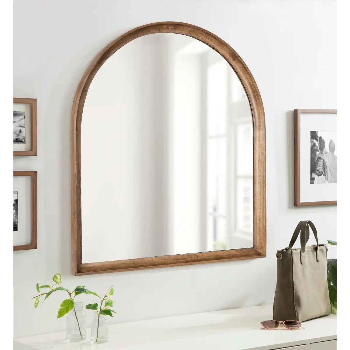 Hatherleigh Arch Wood Wall Mirror - kateandlaurel