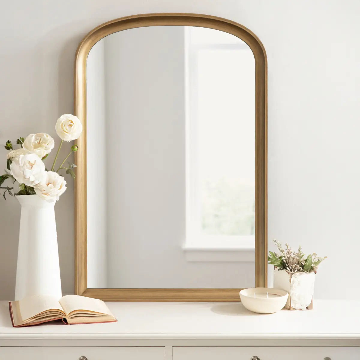 Hatherleigh Wood Arch Wall Mirror - kateandlaurel