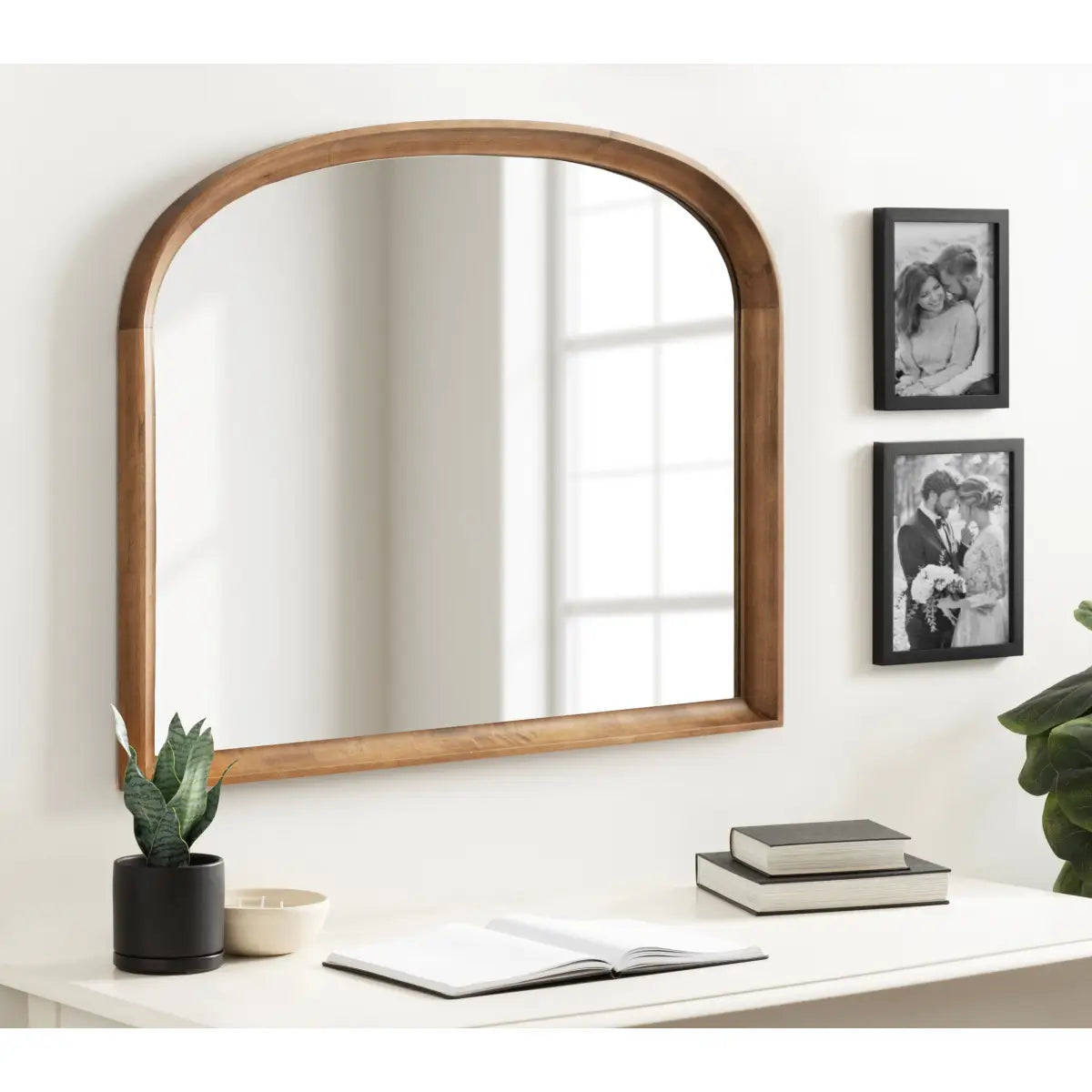 Hatherleigh Wood Arch Wall Mirror - kateandlaurel