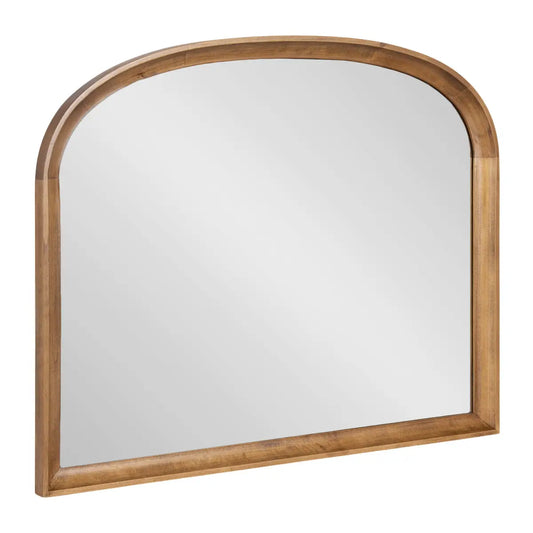 Hatherleigh Wood Arch Wall Mirror - Rustic Brown / 34x28 - kateandlaurel
