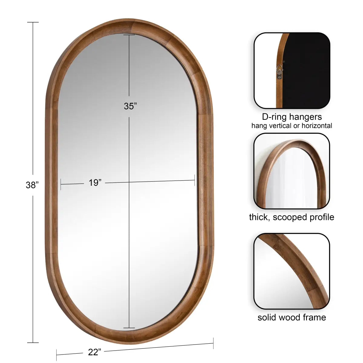 Hatherleigh Capsule Wall Mirror - kateandlaurel