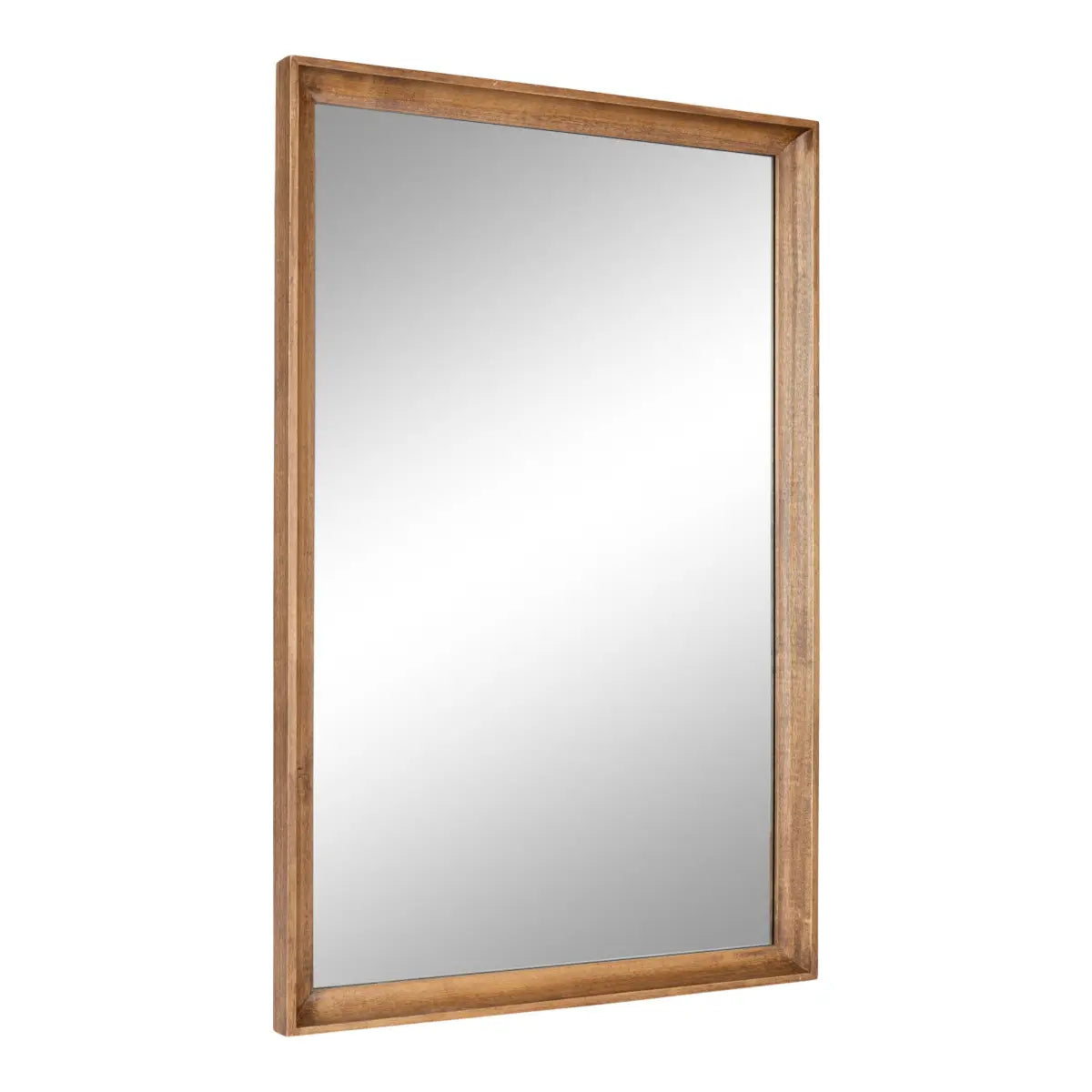 Hatherleigh Rectangle Wood Wall Mirror - Rustic Brown / 24x36 - kateandlaurel