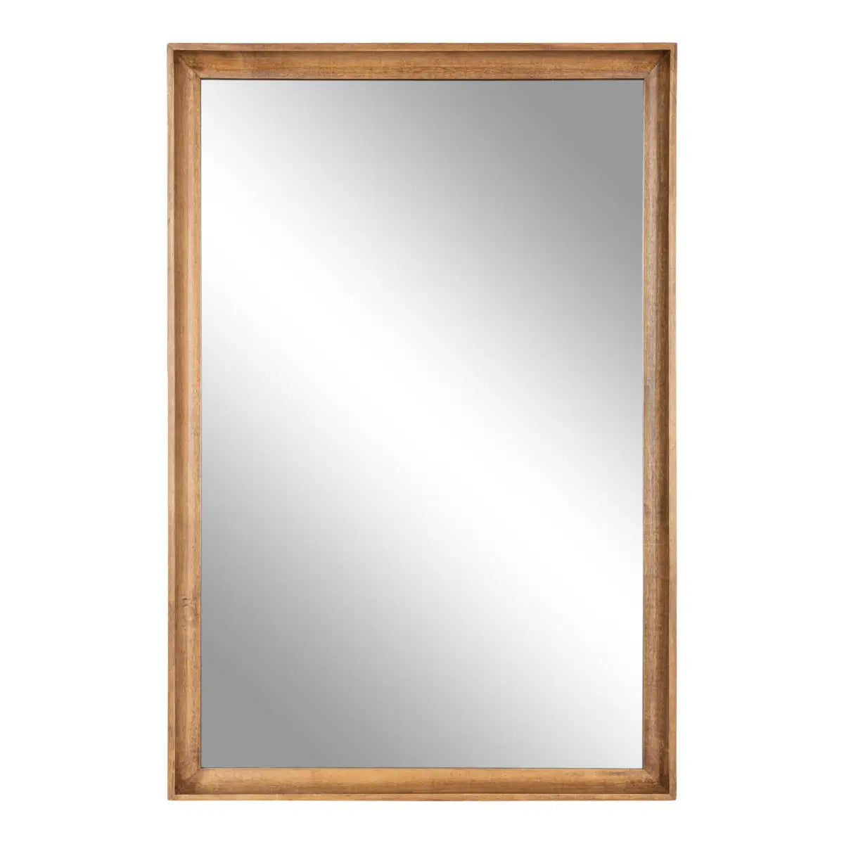 Hatherleigh Rectangle Wood Wall Mirror - Rustic Brown / 24x36 - kateandlaurel