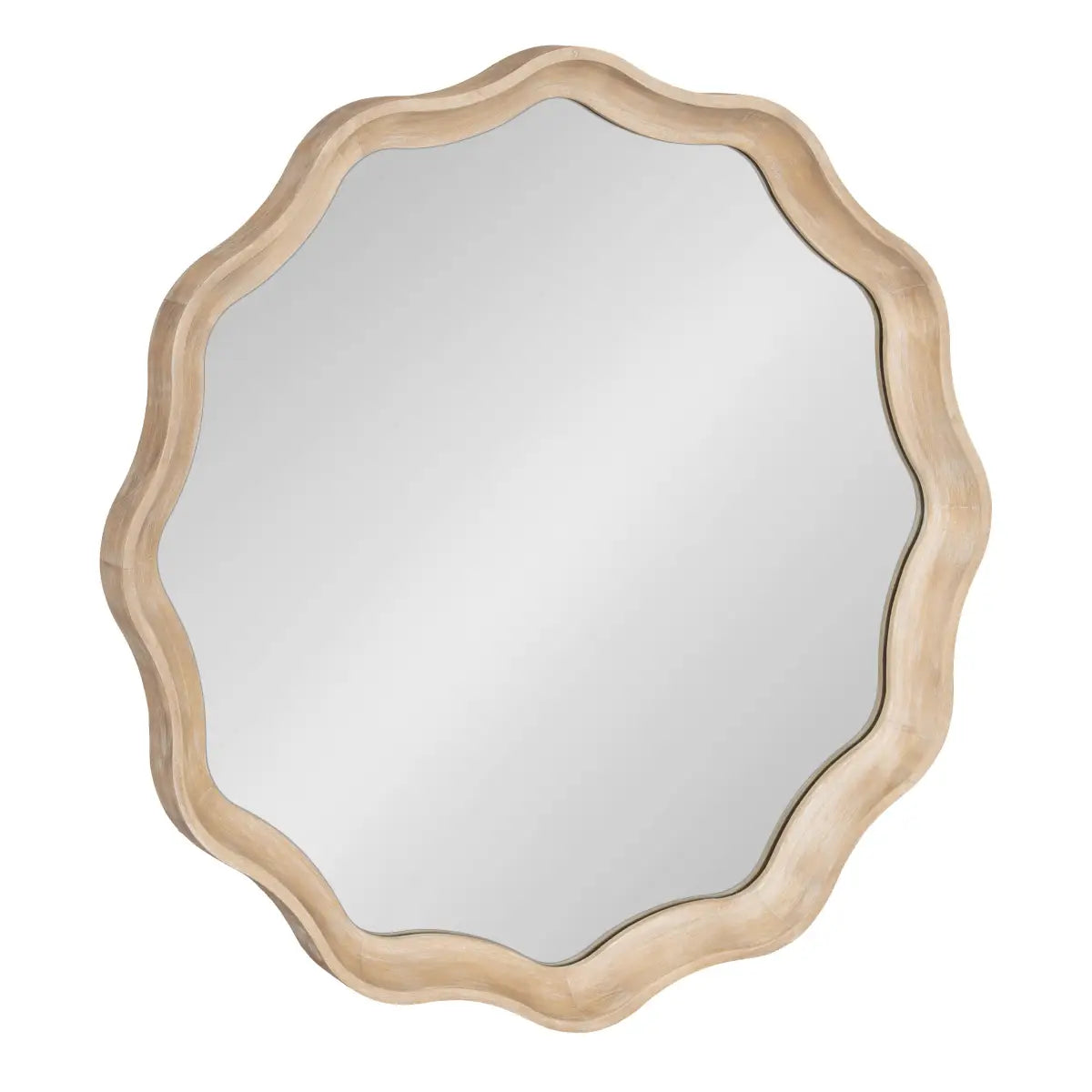 Hatherleigh Round Scallop Mirror - Natural - kateandlaurel