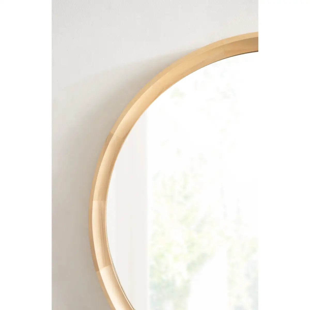 Hatherleigh Round Wood Wall Mirror - kateandlaurel