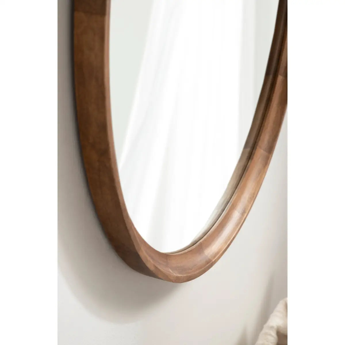Hatherleigh Round Wood Wall Mirror - kateandlaurel