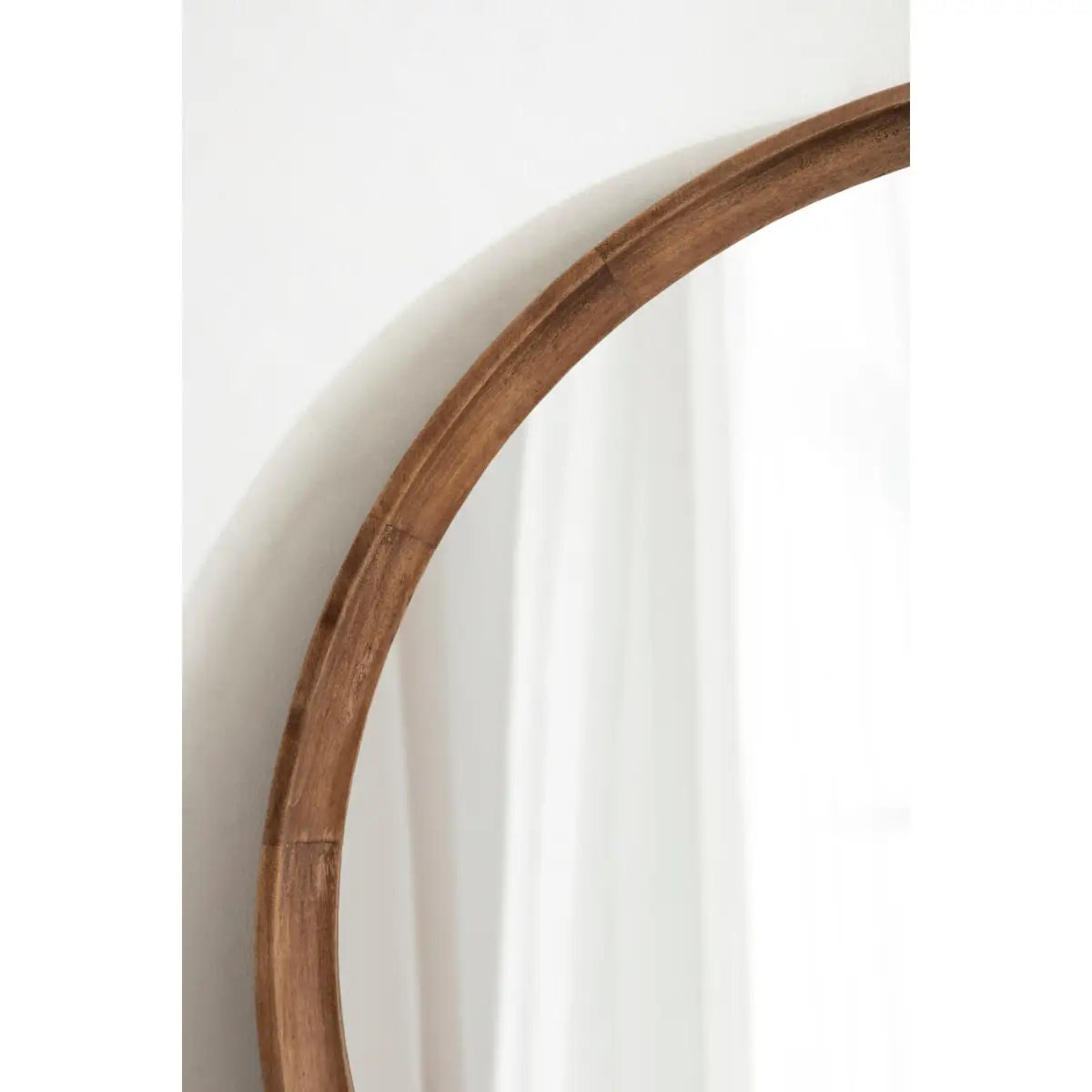 Hatherleigh Round Wood Wall Mirror - kateandlaurel