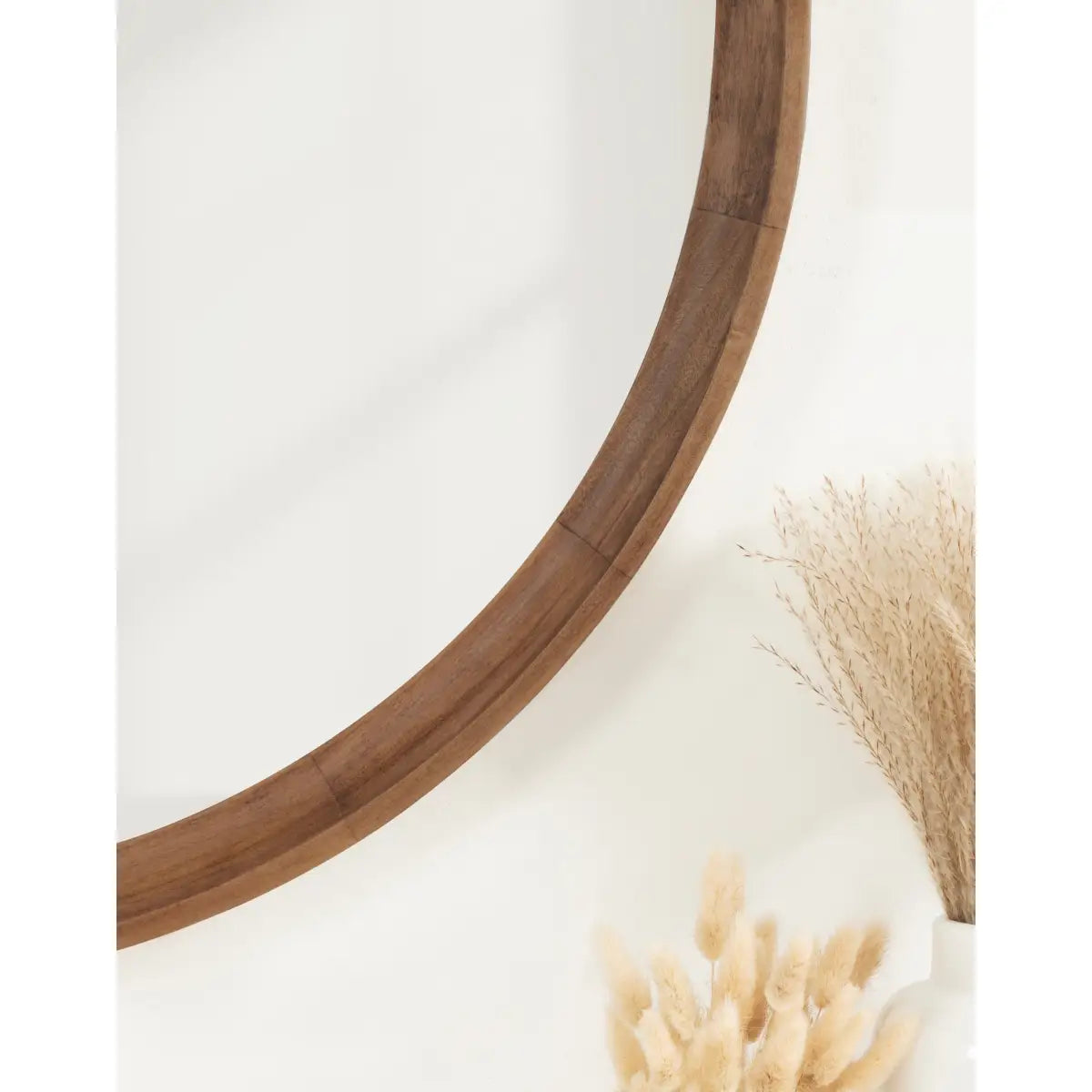 Hatherleigh Round Wood Wall Mirror - kateandlaurel
