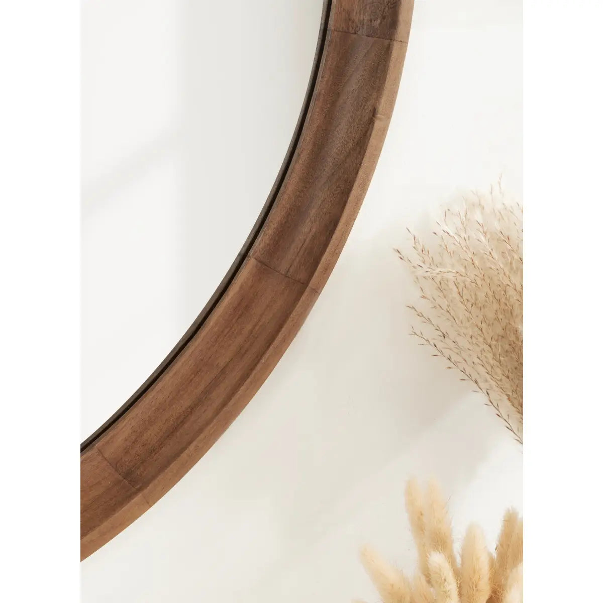 Hatherleigh Round Wood Wall Mirror - kateandlaurel