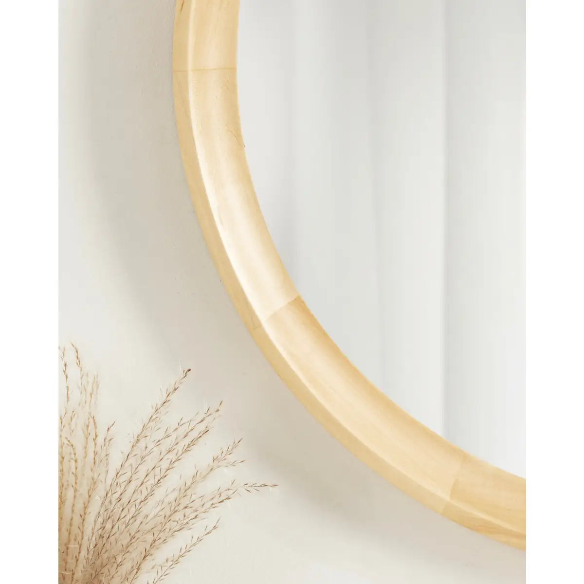 Hatherleigh Round Wood Wall Mirror - kateandlaurel