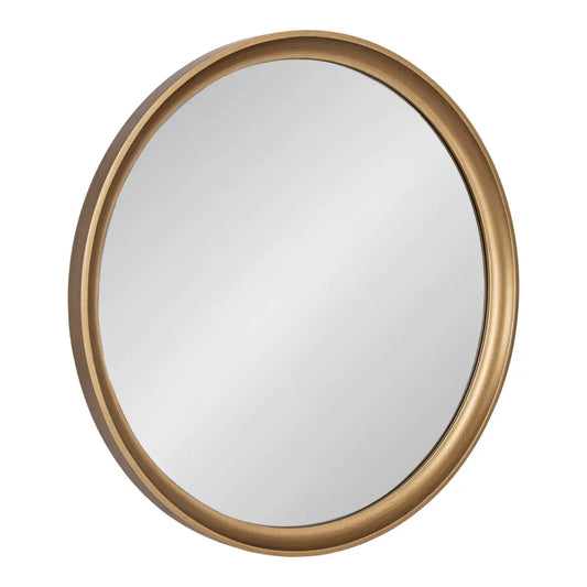 Hatherleigh Round Wood Wall Mirror - kateandlaurel