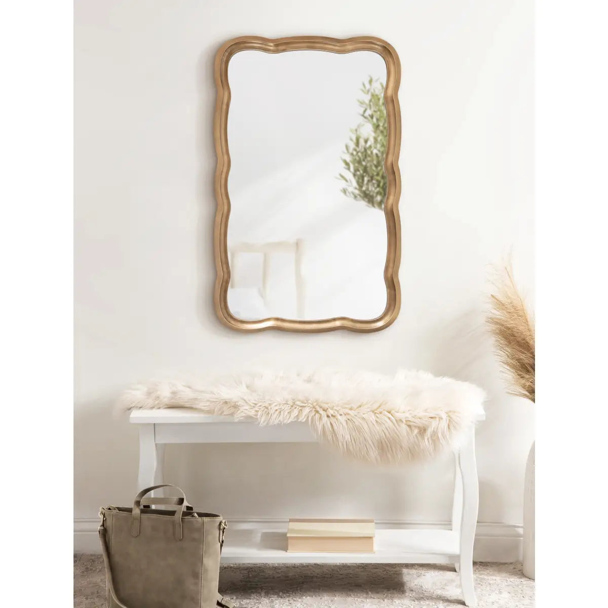 Hatherleigh Scallop Wood Wall Mirror - kateandlaurel