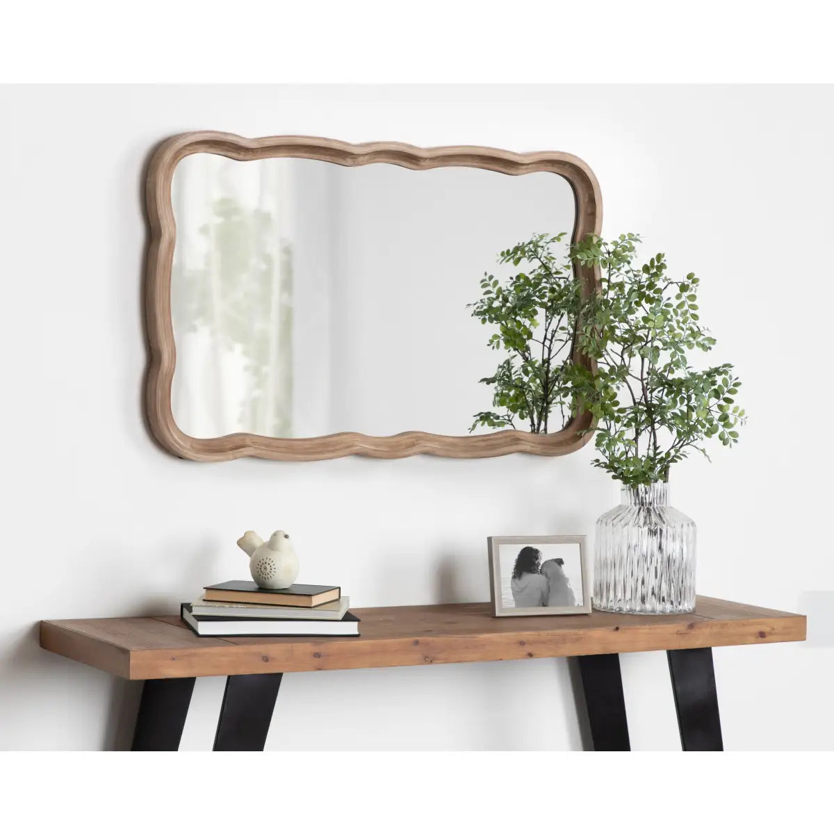 Hatherleigh Scallop Wood Wall Mirror - kateandlaurel
