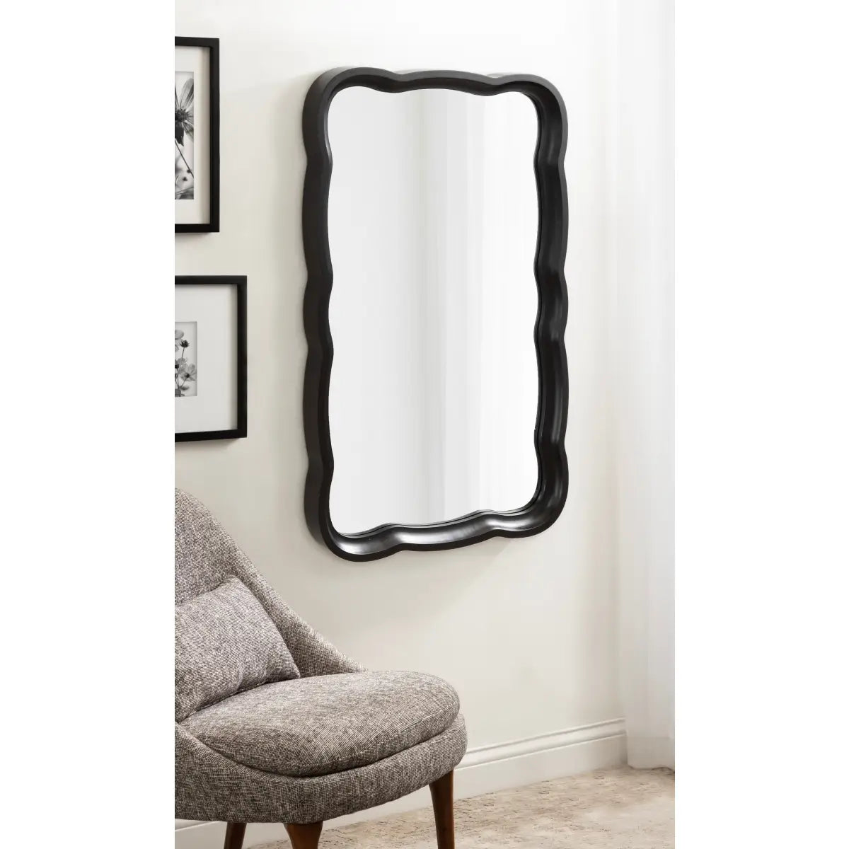 Hatherleigh Scallop Wood Wall Mirror - kateandlaurel