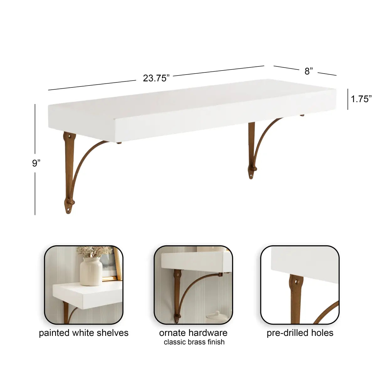 Hatley Floating Shelf - Set of 2 - kateandlaurel